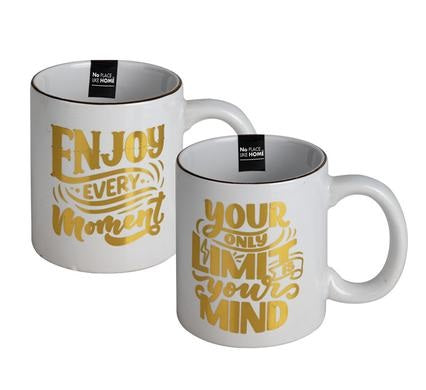 Motivational Tea Coffee Mug Gold Print Novelty Coffee Mugs Inspirational Gift Ideas