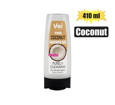 Voi Coconut Shower Gel 410ml Moisturizing, Gentle Formula, Dry Skin Relief