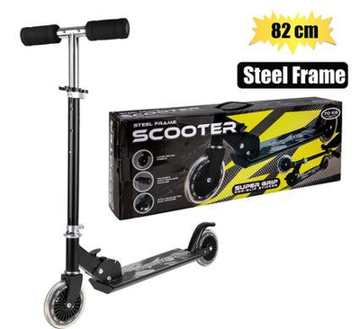 Ride on Metal Scooter 82.5cm Large 120mm Wheels Portable Soft Foam Grip Handles 5+ Years