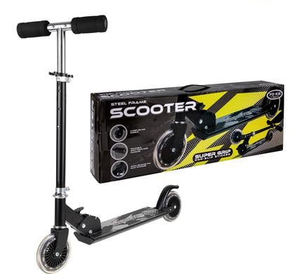 Ride on Metal Scooter 82.5cm Large 120mm Wheels Portable Soft Foam Grip Handles 5+ Years