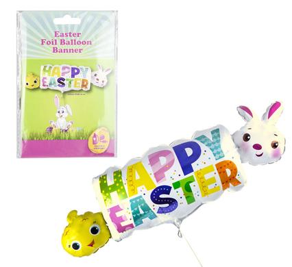 Happy Easter Balloon Banner F03