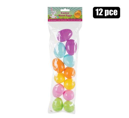 12 Piece Fillable Easter Hunt Eggs