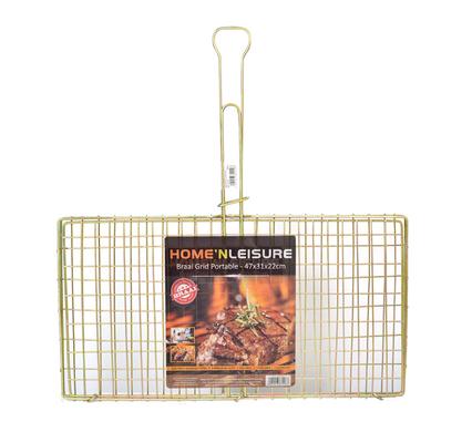 Metal Braai Fixed-Handle Grid 41X31Cm,