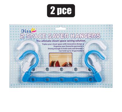 2pc Space Saver Plastic Clothes Hangers Closet Organization Hangers