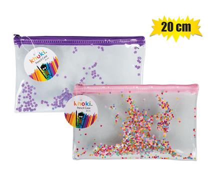 Glitter Pencil Case Bag 2 Piece Set and Sturdy Zipper for School