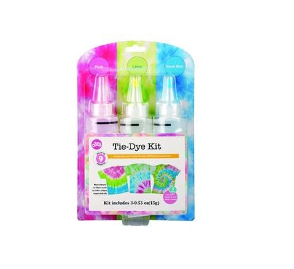 Art & Craft DIY Tie Dye Ink Set 3 Piece Kits for Adults and Kids Fabric, Shirt, Clothing Decoration Non Toxic