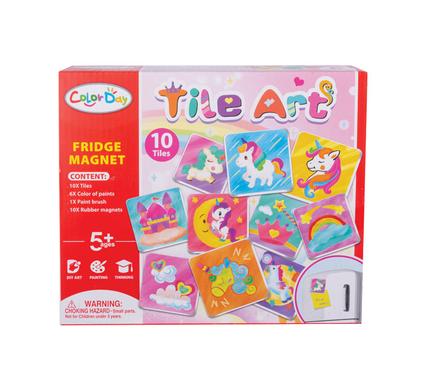 Art & Craft DIY Kids Paint Ceramic Tile Magnets, Paint Your Own Fridge Magnets