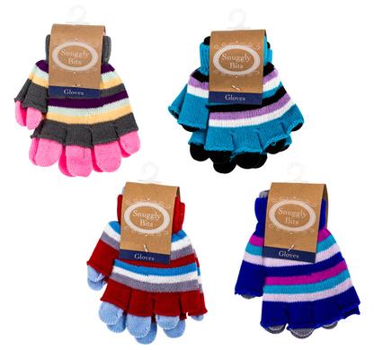 avenusa - Childrens Warm Knitted Gloves 1 x Pair Closed and 1 x Open Finger - avenu.co.za - Fashion