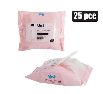 Voi Cream Lotion Make Up Remover Wet Wipes 25&