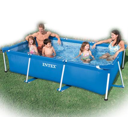 Large Family Outdoor Fun Intex Rectangle Frame Swimming Pool 3Mx2Mx75Cm, Fun In The Sun With The Whole Family