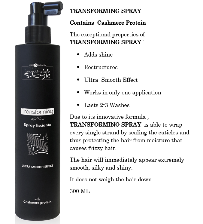 Hair Company Professional Inimitable Style Transforming Spray 300ml with Cashmere Protein